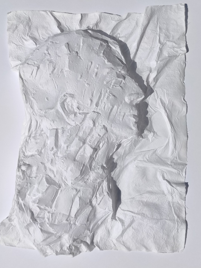 Katharina Gerold, Paper profile 26-17, Manilahanf (Abaca), geschöpft 56 x 42 x 7cm