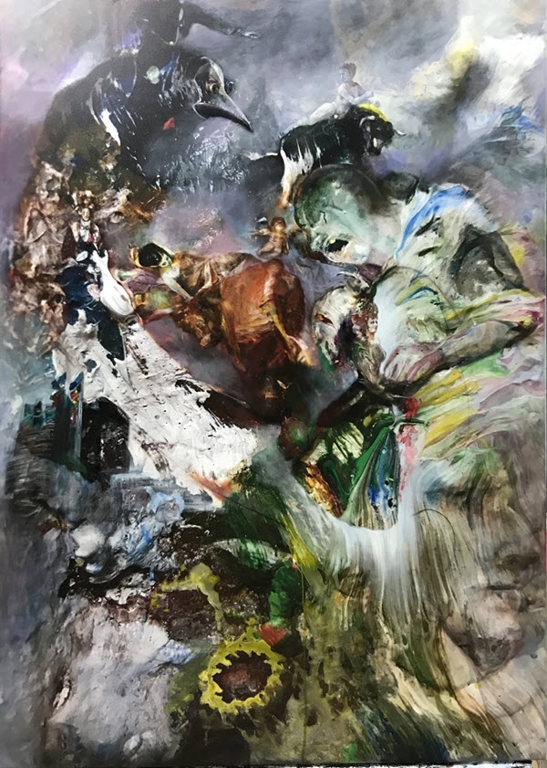 Tauriform Destiny, 2020, Mischtechnik auf Leinwand, 140 x 100 cm