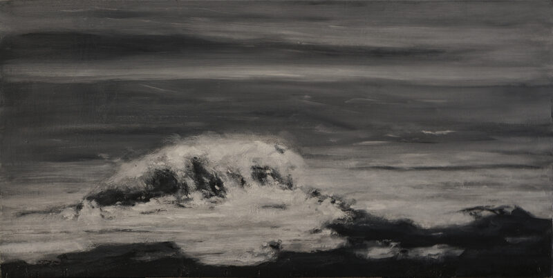 Sador Weinsčlucker, morgen so, 2024, Öl auf Leinwand, 30 x 60 cm