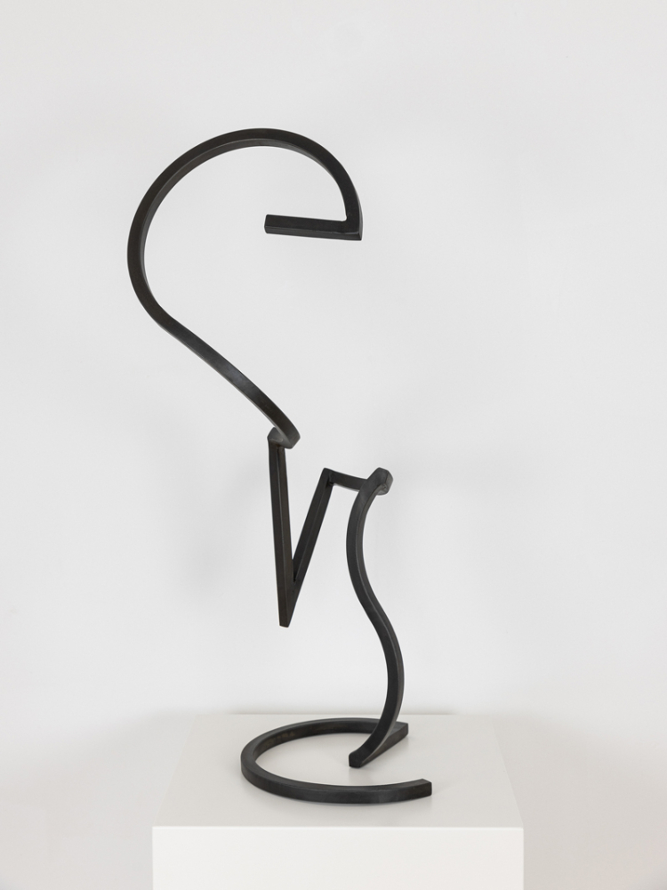 PEPS, 2023, Stahl massiv, brüniert, H 96 cm