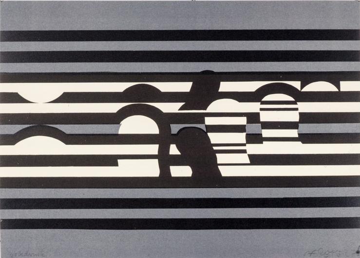Achim Freyer, „Aus der Serie "Vorübergehende"“, 1970