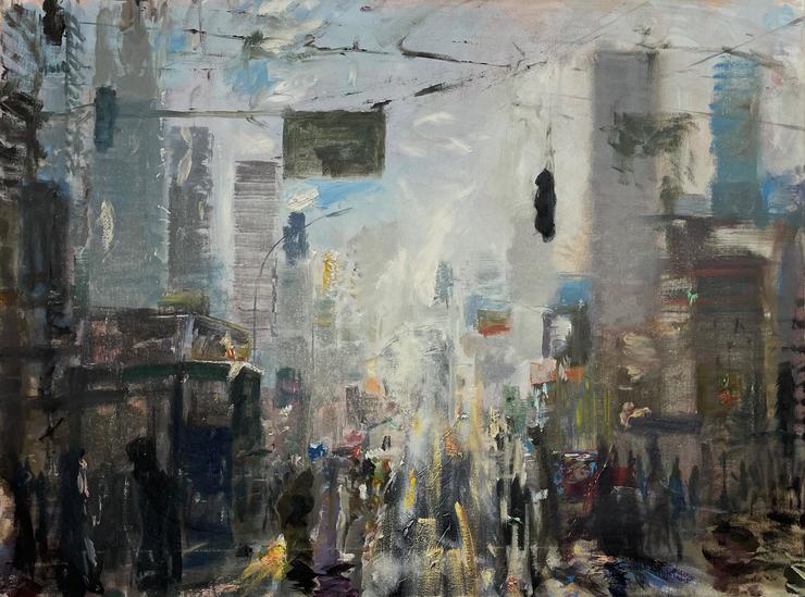 Armin Völckers, „Max Frisch in New York 2“, 2023