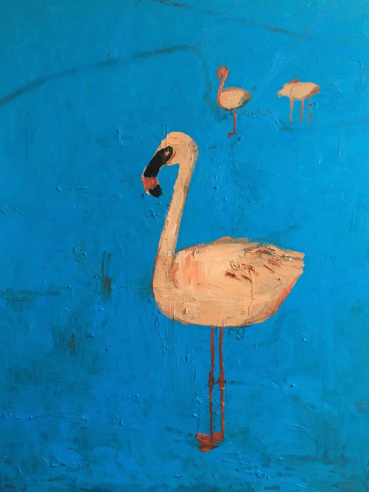 Karsten Kusch, „Serie Zootiere - Flamingo“, 2025