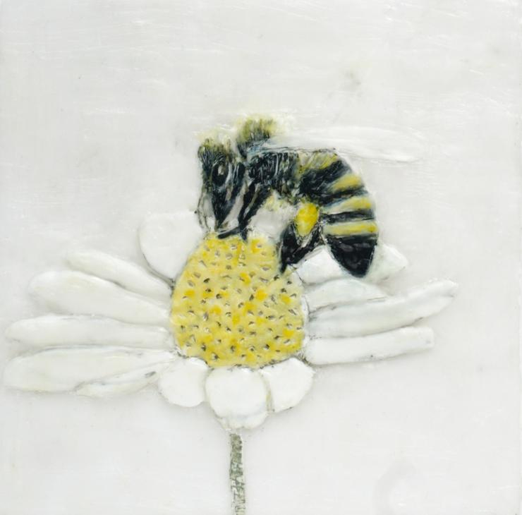 Heike Jeschonnek, „Biene auf Blume 15“, 2024