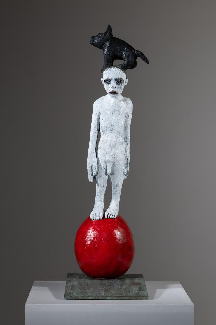Lothar Seruset, „Tiermann auf Kugel“, 2003/2025