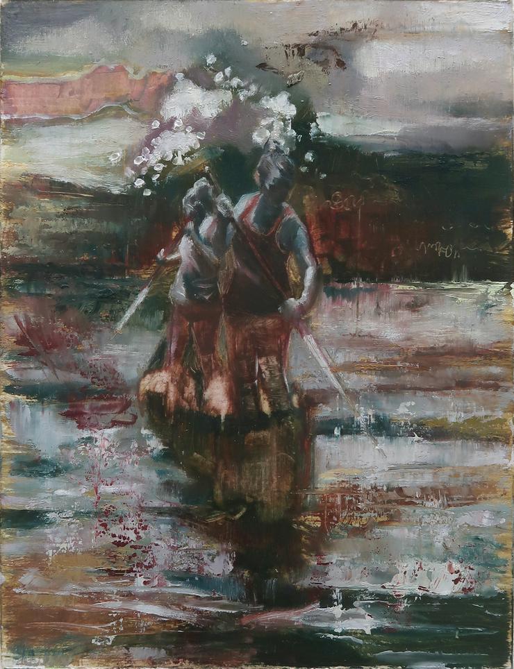 Michael Streun, „Aufbruch 2 (Studie)“, 2018