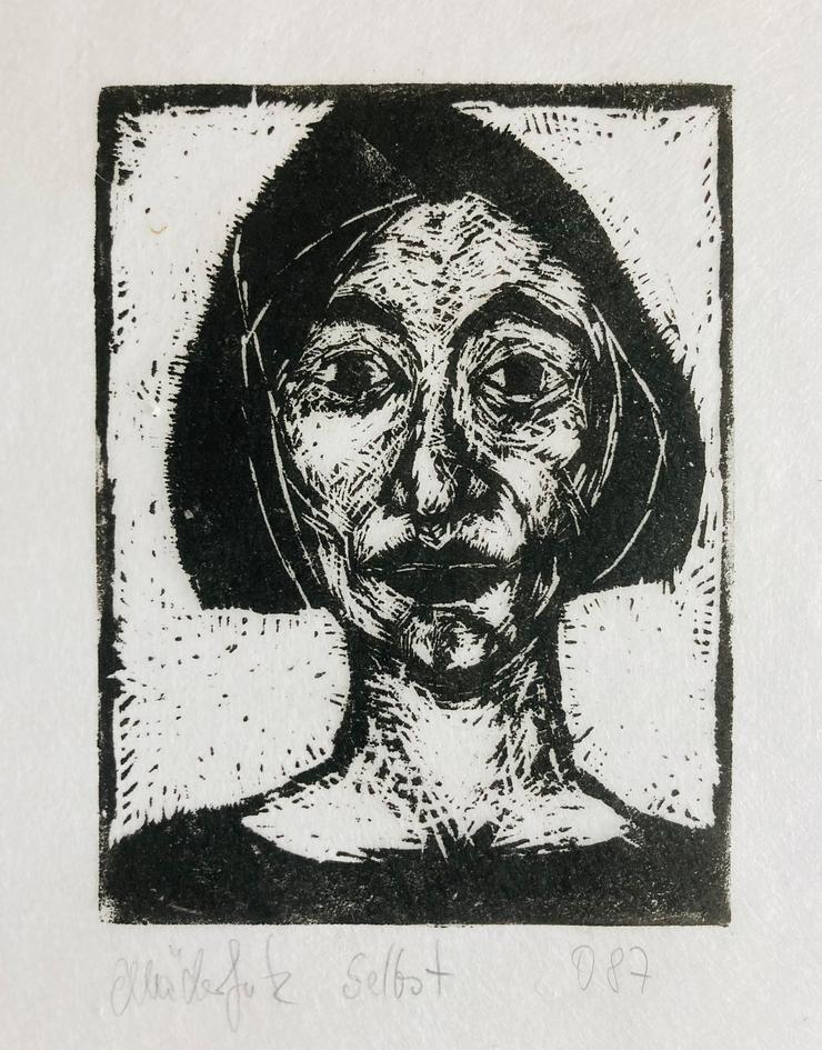 Ellen Maeder-Gutz, „Selbstbildnis“, 1987