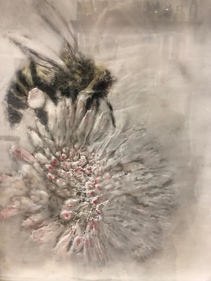 Heike Jeschonnek, „Biene auf Blume 10“, 2022