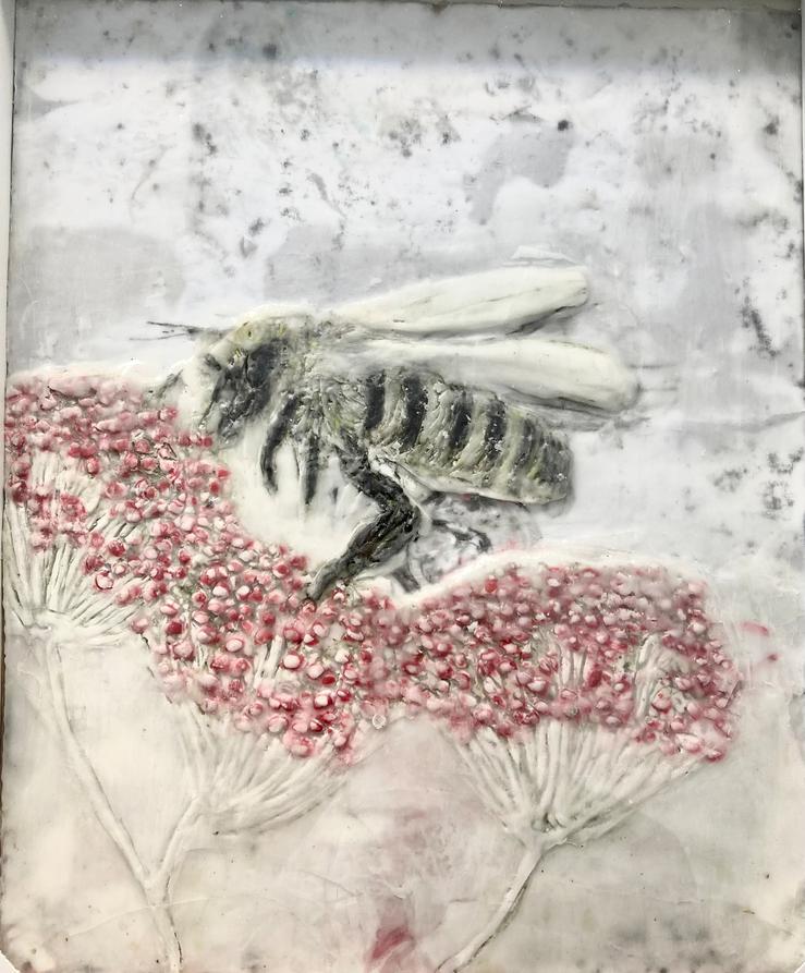 Heike Jeschonnek, „Biene auf Blume 11“, 2022