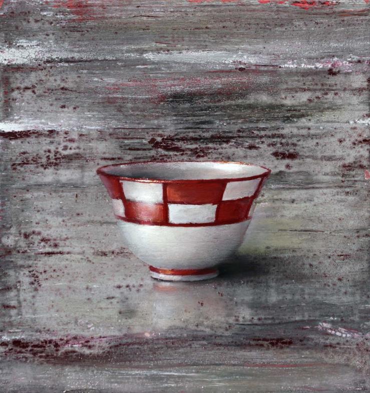 Michael Lauterjung, „Kleine Schale auf grau“, 2022