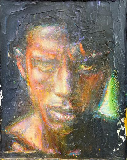 Die Verborgenen 2, 2025, Acryl auf Leinwand, 50 x 40 cm