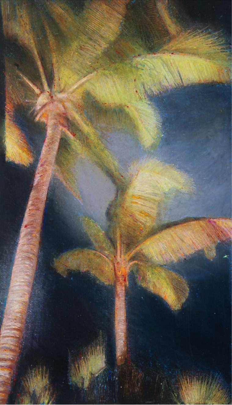 Sturm 2, 2025, Acryl auf Leinwand, 150 x 85 cm