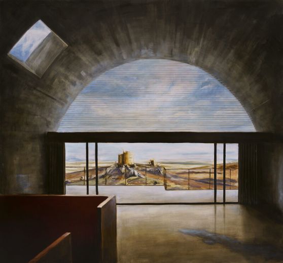 Sador Weinsčlucker, immer woanders, 2020, Öl auf Leinwand, 140 x 150 cm