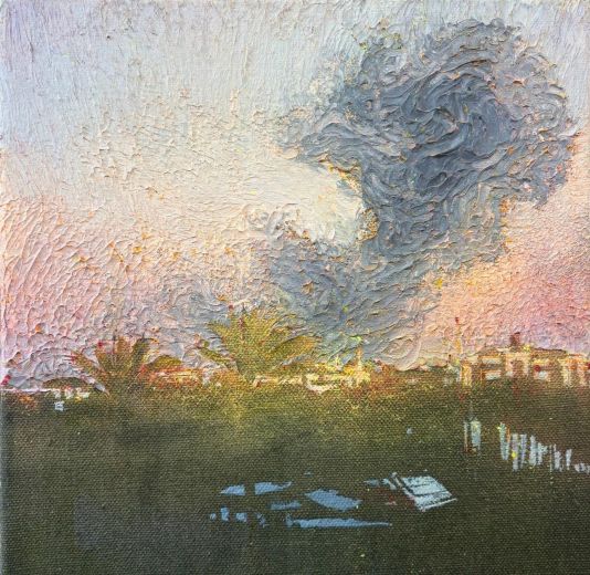 Sturm 12, 2025, Acryl auf Leinwand, 30 x 30 cm