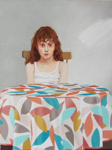 Junge am Tisch, 2024, 40 x 30 cm