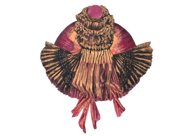 Farfalla, 2018, 63 x 55 cm, Linolschnitt, Alkydfarbe