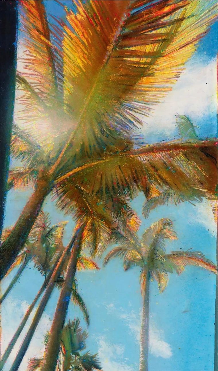 Sturm 1, 2025, Acryl auf Leinwand, 150 x 85 cm