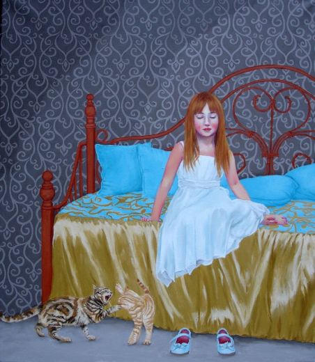 Aufgewacht, 2016, 120 x 100 cm