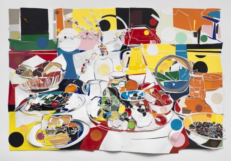 Obst und Pistazien, 145 x 210 cm