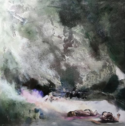 Mirage, 2020, Mischtechnik auf Leinwand, 55 x 55 cm