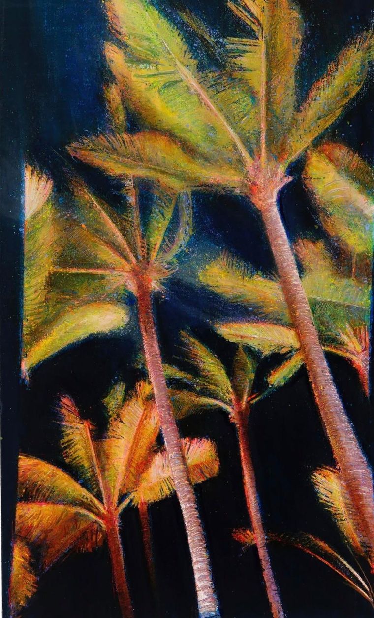 Sturm 5, 2025, Acryl auf Leinwand, 150 x 85 cm