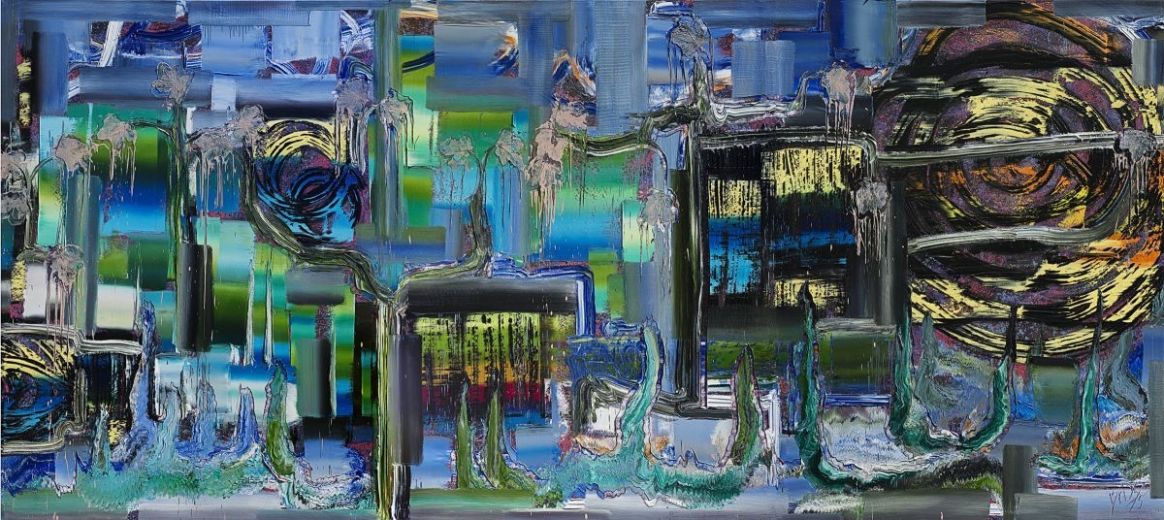 Surprise (3-teilig), 2015, Öl auf Nessel, 240x540