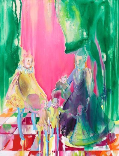 Ghost Family, acrylic on canvas, 170 × 130 cm, 2025